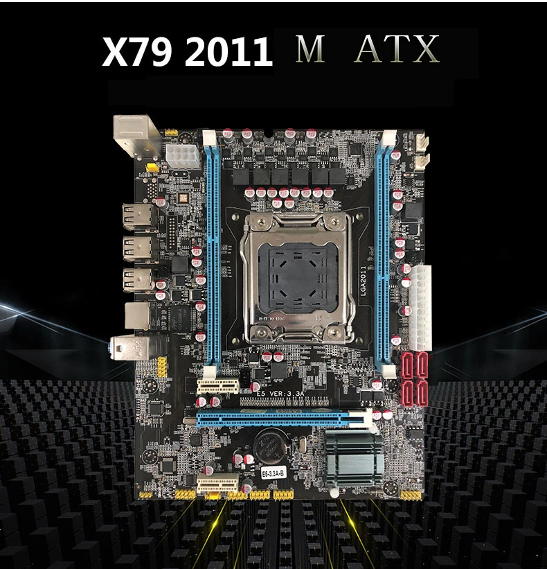 Новая настольная материнская плата X79D E5 VER: 3.3A X79 LGA 2011 DDR3 Материнская плата полностью твердая M ATX
Новая настольная материнская плата X79D E5 VER: 3.3A X79 LGA 2011 DDR3 Материнская плата полностью твердая M ATX