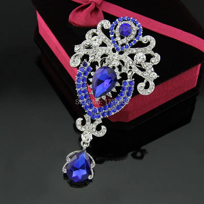 Brooch Pin Lapel Noble Royal Blue Big Brooch Fashion Crystal High-end Flower Rhinestone Brooches Pins For Women Classical
Brooch Pin Lapel Noble Royal Blue Big Brooch Fashion Crystal High-end Flower Rhinestone Brooches Pins For Women Classical