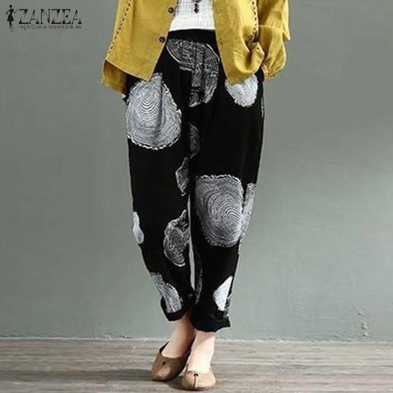 ZANZEA Casual Linen Pants 2022 Women's Trousers Vintage Polka Dot Pantalon Female Elastic Waist Printed Turnip Pants
ZANZEA Casual Linen Pants 2022 Women's Trousers Vintage Polka Dot Pantalon Female Elastic Waist Printed Turnip Pants
