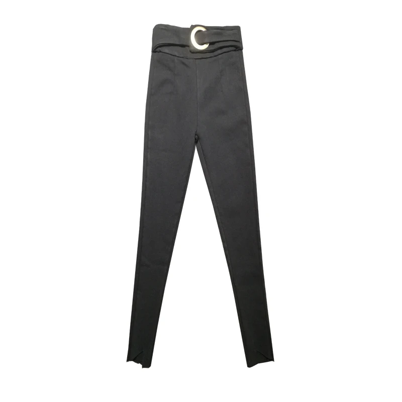 New version of high waist is slim pants irregular trousers velvet black pencils nine pants
New version of high waist is slim pants irregular trousers velvet black pencils nine pants