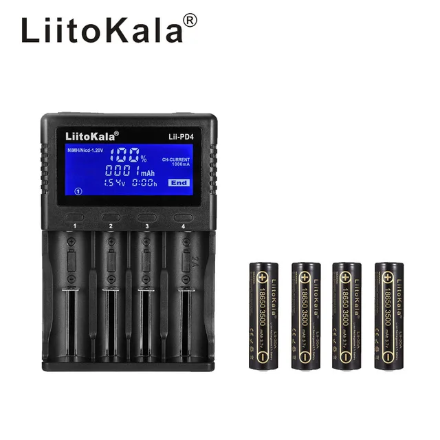 Зарядное устройство LiitoKala для аккумуляторов 1 шт. ЖК дисплей 3 7 В 18650 21700 4