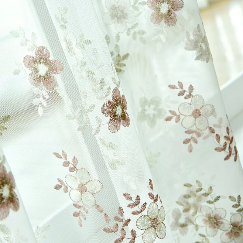 YCENTRE Semi Embroidered White&Pink Voile Window Treatment Floral Style Tulle Sheer Curtain for Living Room/Kitchen /Bedroom
YCENTRE Semi Embroidered White&Pink Voile Window Treatment Floral Style Tulle Sheer Curtain for Living Room/Kitchen /Bedroom