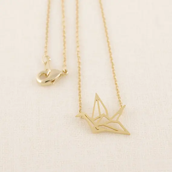Ромашки (10 шт./лот) ожерелье с подвеской простое птица кран в технике оригами
