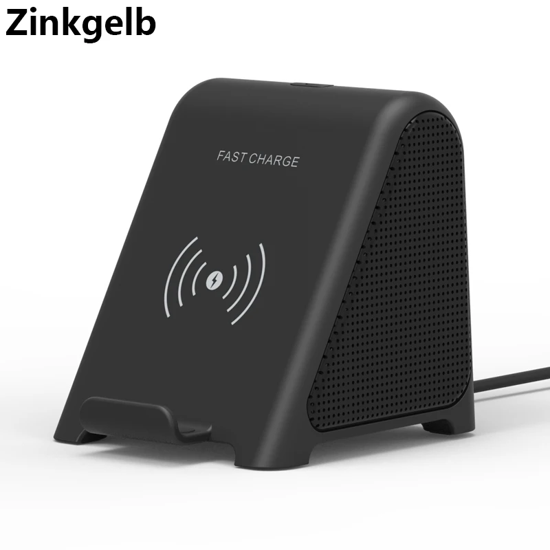 Настольное Беспроводное зарядное устройство для телефона с Bluetooth динамиком