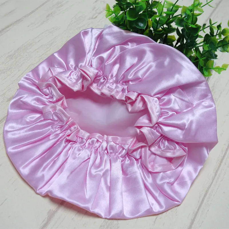 100pcs/lot Lovely Thick Women Shower Satin Hats Colorful Bath Shower Caps Hair Cover Double waterproof Bathing Cap Wholesale
100pcs/lot Lovely Thick Women Shower Satin Hats Colorful Bath Shower Caps Hair Cover Double waterproof Bathing Cap Wholesale