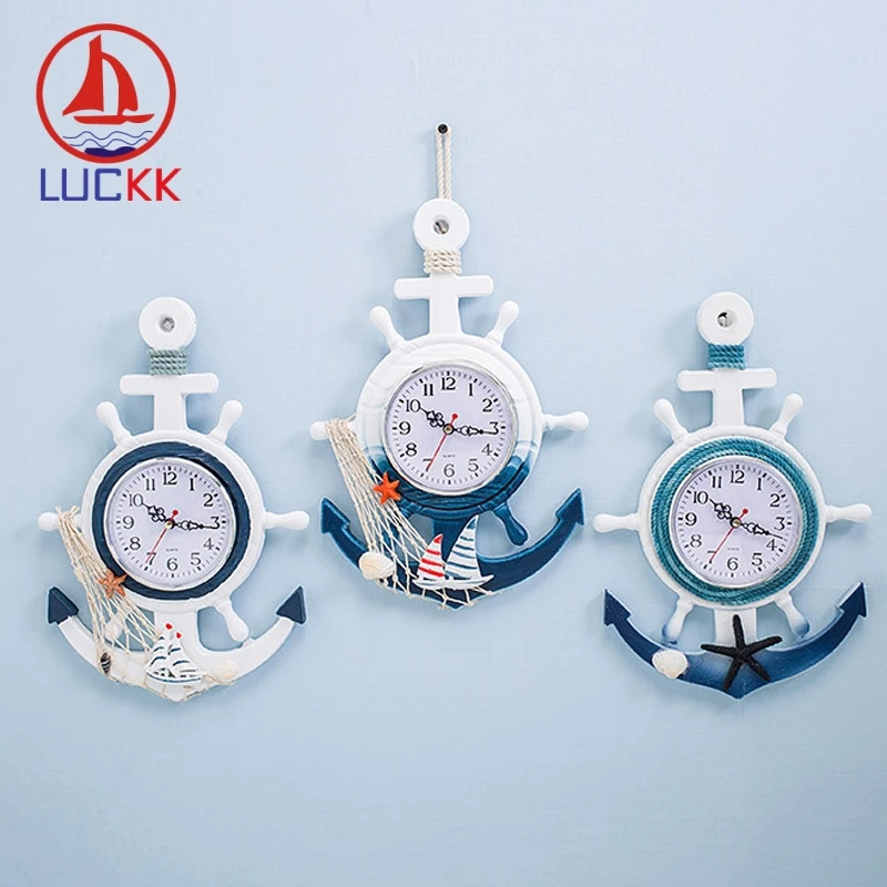 LUCKK Mediterranean Retro Nautical Wall Hanging Clock Home Decoration Crafts Shells Rudder Creative Sea Room Art Decor Ornaments
LUCKK Mediterranean Retro Nautical Wall Hanging Clock Home Decoration Crafts Shells Rudder Creative Sea Room Art Decor Ornaments