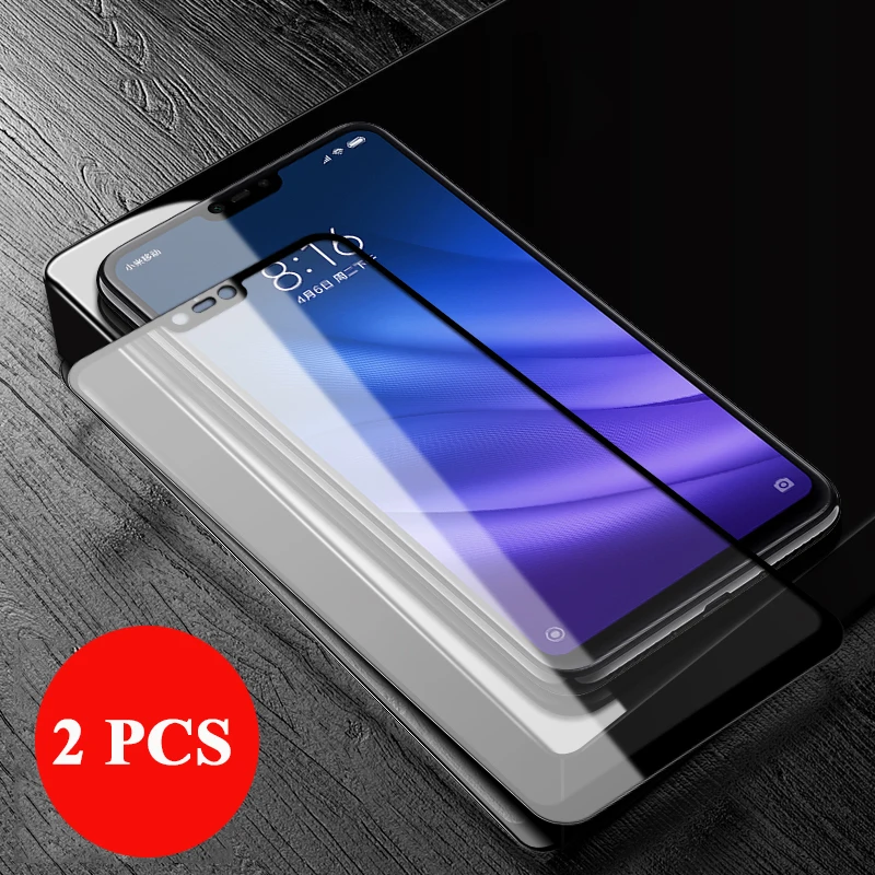 

MAKAVO 2 PCS For Xiaomi Mi 8 Lite Tempered Glass Full Cover Screen Protector Armor Film For Xiaomi Mi8 Lite