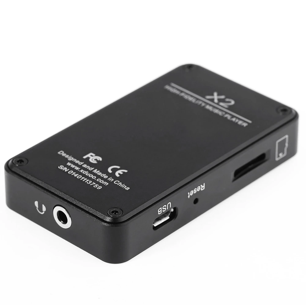XDuoo X2 HiFi Digital Audio Player MP3 MP4 with 0.96 inch OLED Screen TF Card Slot Aluminum Alloy Housing |