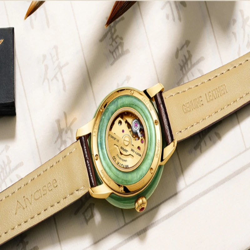 New Couple Watch machinery Business Men's Jade watch luxury jade Woman Clock hollow luminous pointer Creative Top Female Watches
New Couple Watch machinery Business Men's Jade watch luxury jade Woman Clock hollow luminous pointer Creative Top Female Watches