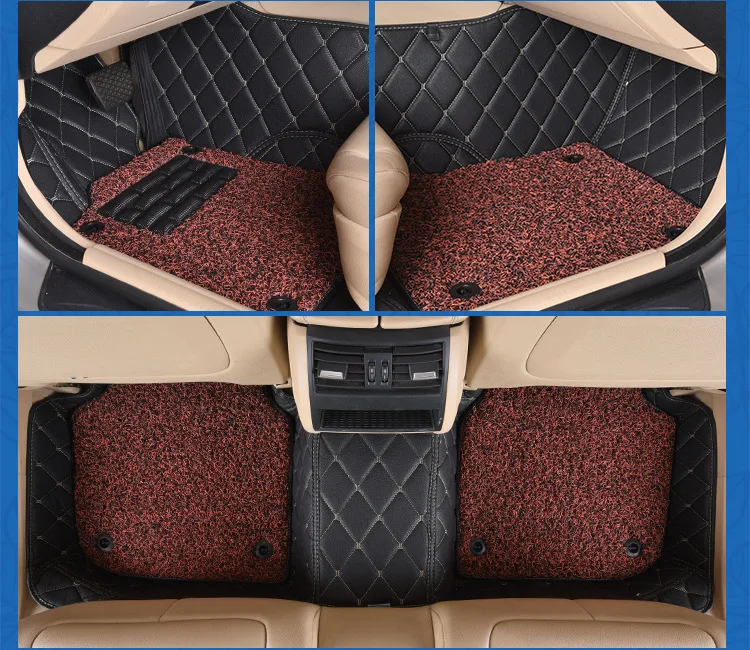 Myfmat Индивидуальные напольные коврики для автомобиля кожаные Коврики JAGUAR XEL XFL F PACE