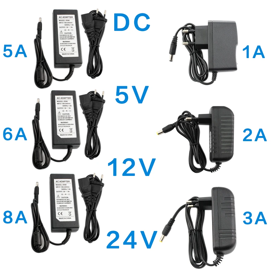 DC 5V 12V 24V Power Supply Adapter 1A 2A 3A 5A 6A 8A AC DC Transformers 220V To 12V 5V 24V Power Supply Adapter 5 12 24 V Volt
DC 5V 12V 24V Power Supply Adapter 1A 2A 3A 5A 6A 8A AC DC Transformers 220V To 12V 5V 24V Power Supply Adapter 5 12 24 V Volt