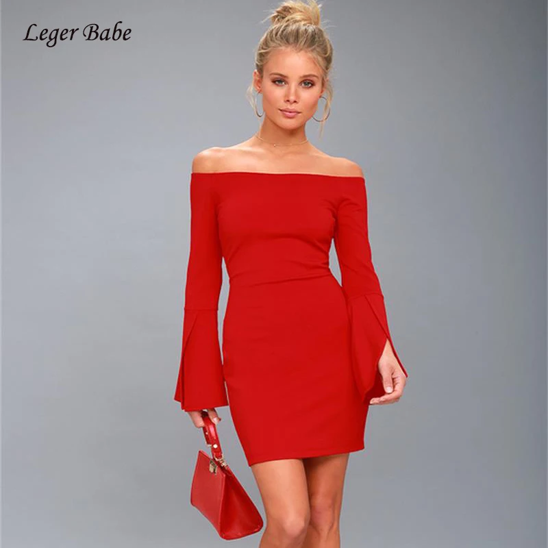 New Arrival Hot Sale Red Women Bandage Dress Long Sleeve Slash Neck Flare Sleeve Celebrity Evening Party Bodycon Dresses
New Arrival Hot Sale Red Women Bandage Dress Long Sleeve Slash Neck Flare Sleeve Celebrity Evening Party Bodycon Dresses
