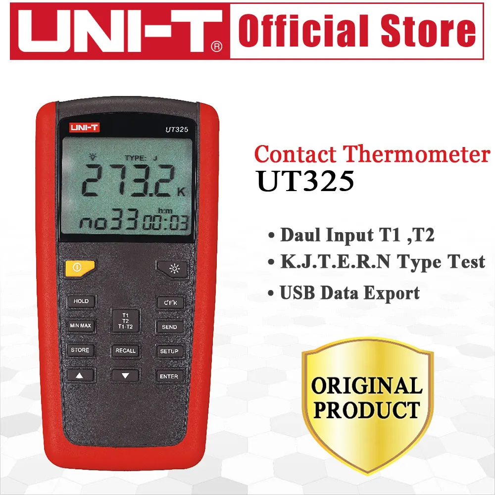 UNI-T UT325 Contact Type Termometers Range -200~1375 USB Interface Industrial Temperature Test Selection Type K.J.T.E.R.S.N
UNI-T UT325 Contact Type Termometers Range -200~1375 USB Interface Industrial Temperature Test Selection Type K.J.T.E.R.S.N