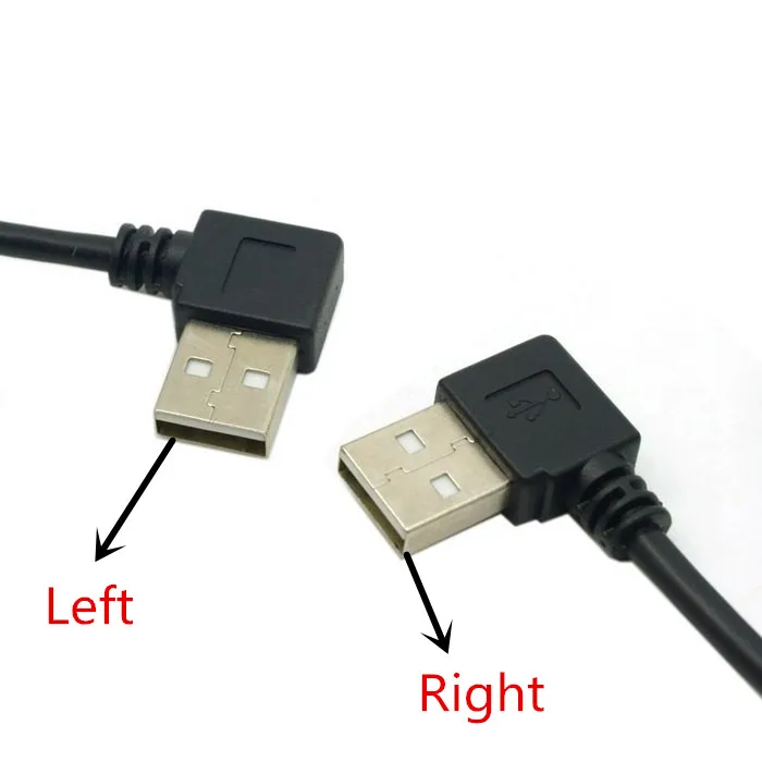 Правый и левый Угловой 90 градусов USB 2 0 A папа B принтер сканер жесткий диск кабель