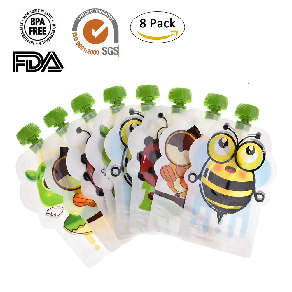 8PCS/lot BPA-Free Reusable Sealed Complementary Food Pouch Storage For Baby Infant Fruit Pulp Breat Milk Bag
8PCS/lot BPA-Free Reusable Sealed Complementary Food Pouch Storage For Baby Infant Fruit Pulp Breat Milk Bag