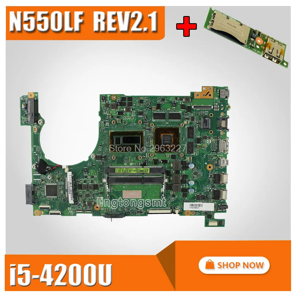 Плата + Материнская плата N550LF для ноутбука For Asus Q550LF N550LF, материнская плата rev2.1 с i5-4200U N550LF материнская плата N550LF
Плата + Материнская плата N550LF для ноутбука For Asus Q550LF N550LF, материнская плата rev2.1 с i5-4200U N550LF материнская плата N550LF