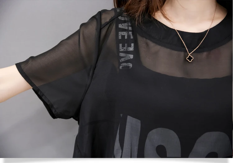 M-4XL Plus Size Women Chiffon Dress Summer 2019 Letter Print Spaghetti Strap Dress Black Asymmetrical Two Piece Large Size Dress
M-4XL Plus Size Women Chiffon Dress Summer 2019 Letter Print Spaghetti Strap Dress Black Asymmetrical Two Piece Large Size Dress
