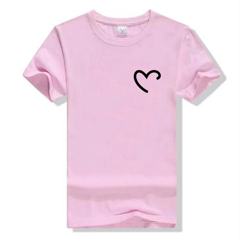 Funny Heart Print Summer T-Shirt Women Black White Female Lovers Couples T-shirt Cotton Novelty Shirt Femme Harajuku Streetwear
Funny Heart Print Summer T-Shirt Women Black White Female Lovers Couples T-shirt Cotton Novelty Shirt Femme Harajuku Streetwear