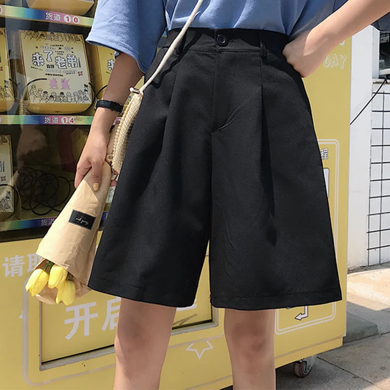Knee Length Shorts Women Summer Solid Color Elegant Leisure Loose Shorts Trendy Classic Wide Leg Chic Korean Ladies Pockets
Knee Length Shorts Women Summer Solid Color Elegant Leisure Loose Shorts Trendy Classic Wide Leg Chic Korean Ladies Pockets