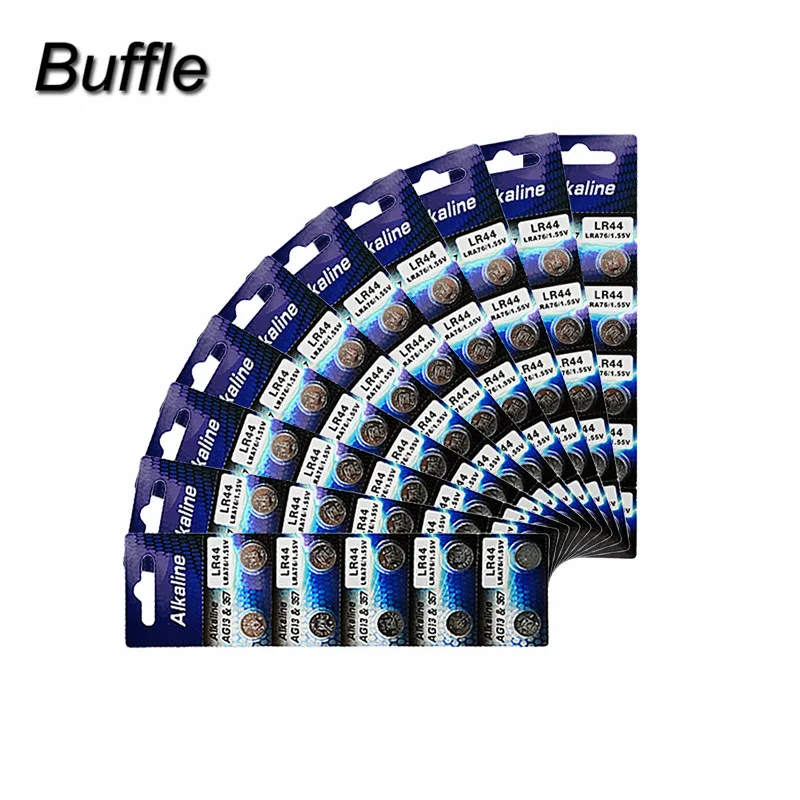 100pcs AG13 LR44 LR1154 SR44 A76 357A 303 357 Button Coin Cell AG13 1.5V Alkaline Battery For Toys Remote Watch
100pcs AG13 LR44 LR1154 SR44 A76 357A 303 357 Button Coin Cell AG13 1.5V Alkaline Battery For Toys Remote Watch
