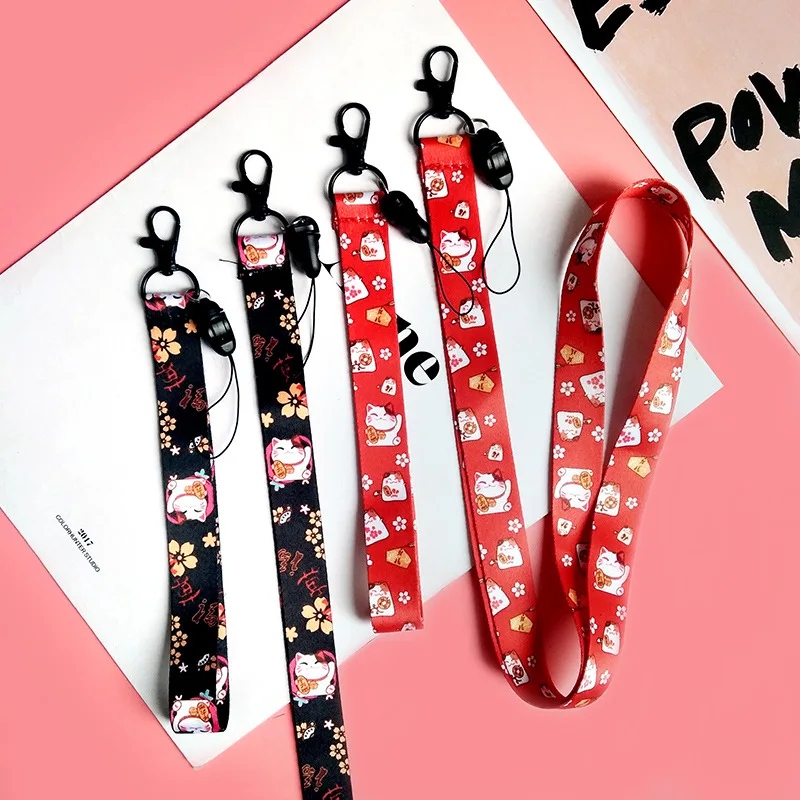 Lucky Cat брелок с лентой женский чехол для телефона цепочка ключей бумажник porte clef