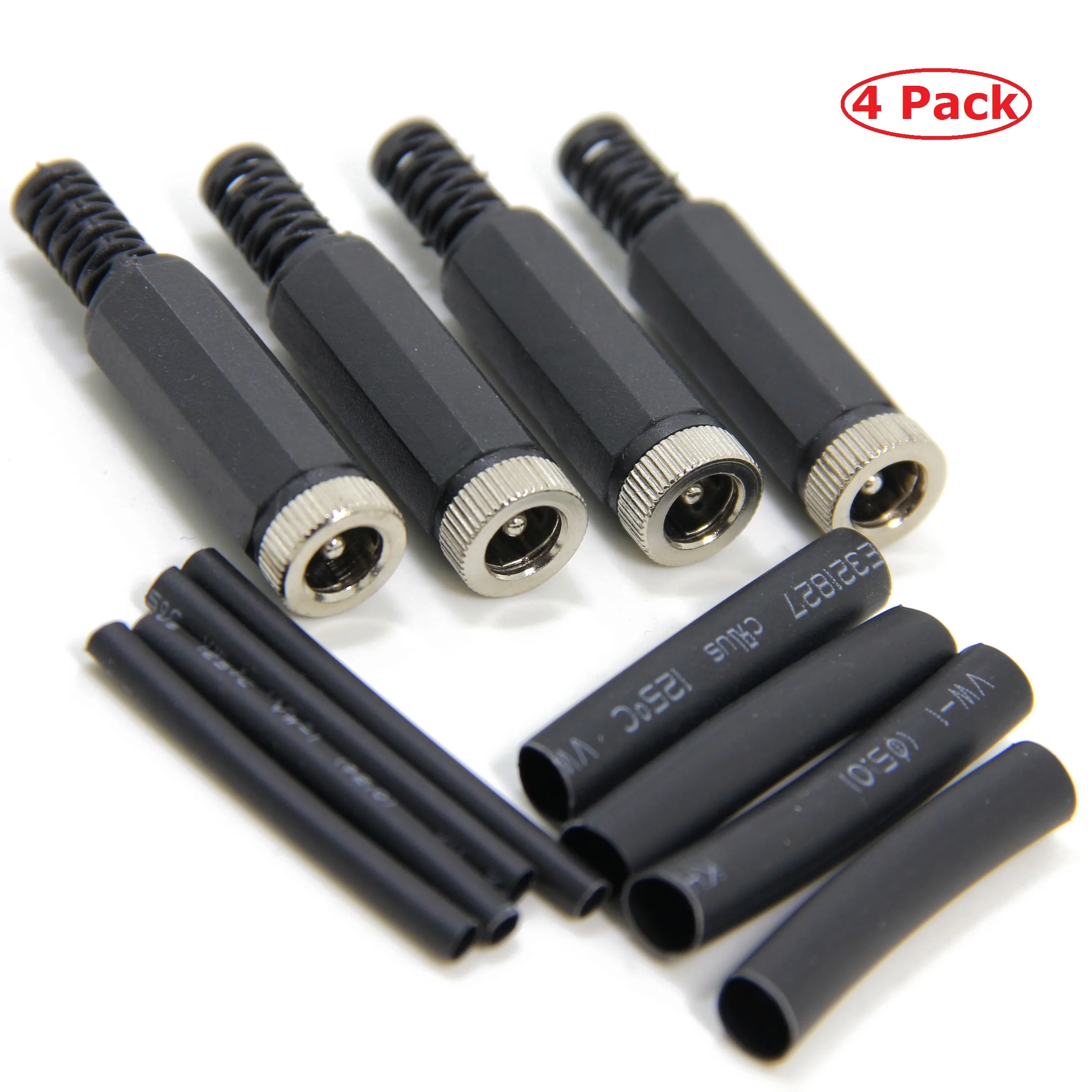 Ancable Replacement 4-Pack 5.5x2.1mm DC Female with Shrinkle Tube Solder Type Barrel Power Supply Socket for CCTV DVR Camera
Ancable Replacement 4-Pack 5.5x2.1mm DC Female with Shrinkle Tube Solder Type Barrel Power Supply Socket for CCTV DVR Camera