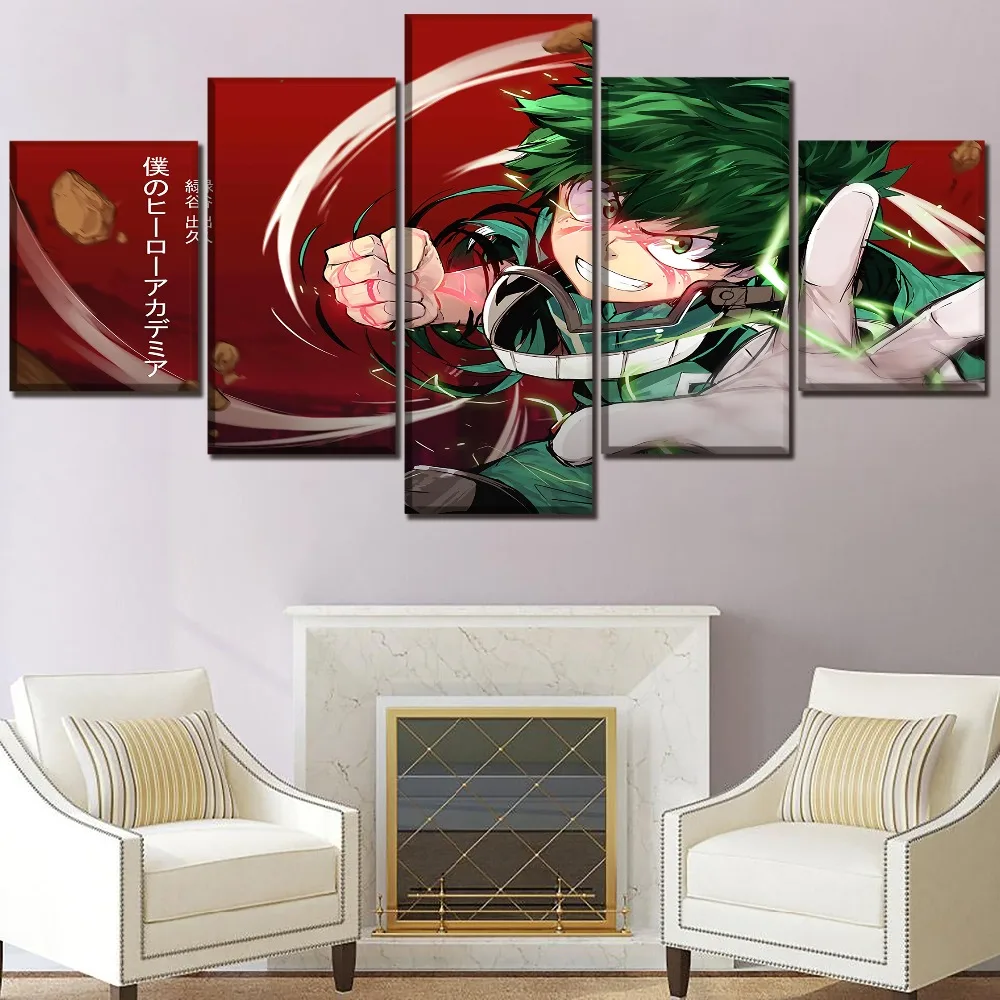 Холст с принтом один комплект Постеров 5 шт. аниме Моя геройская академия Izuku Midoriya