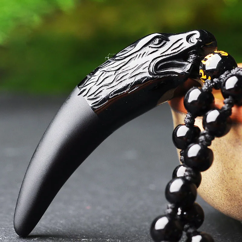 Drop Shipping Natural Black Obsidian Wolf Tooth Pendant Crystal Jewelry Amulets Talismans Lovers Necklace For Men And Women
Drop Shipping Natural Black Obsidian Wolf Tooth Pendant Crystal Jewelry Amulets Talismans Lovers Necklace For Men And Women