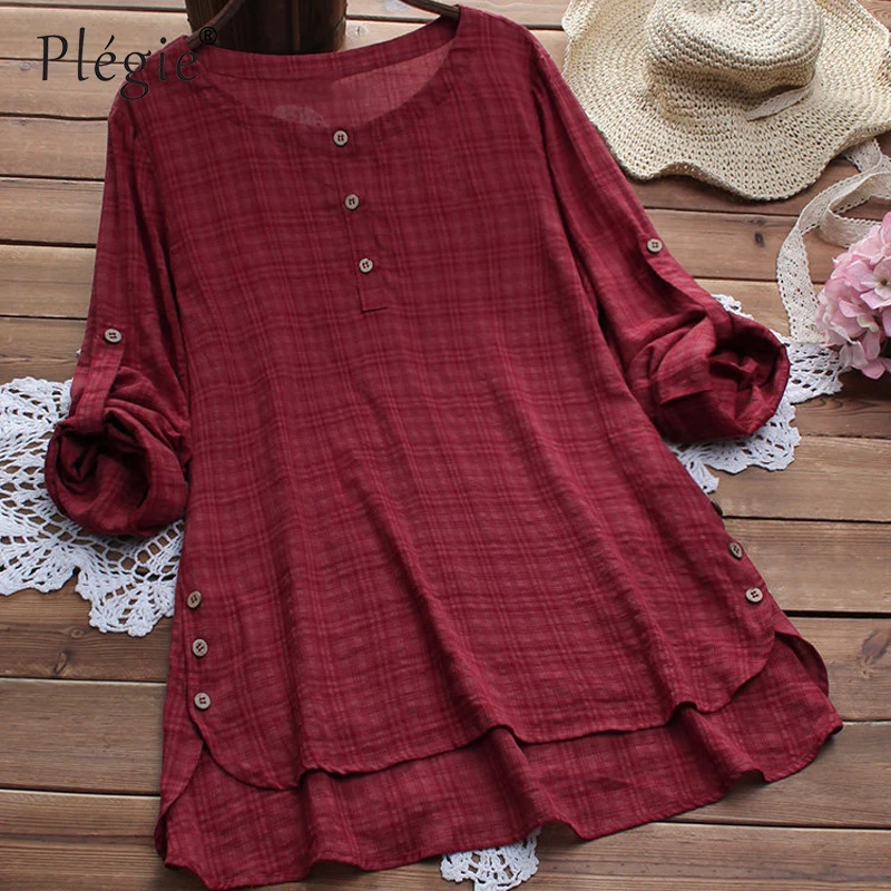 Plegie Cotton And Linen Shirt Women 2019 Spring Long Sleeve Long Shirts 5XL Big Size Summer Womens Tops And Blouses
Plegie Cotton And Linen Shirt Women 2019 Spring Long Sleeve Long Shirts 5XL Big Size Summer Womens Tops And Blouses