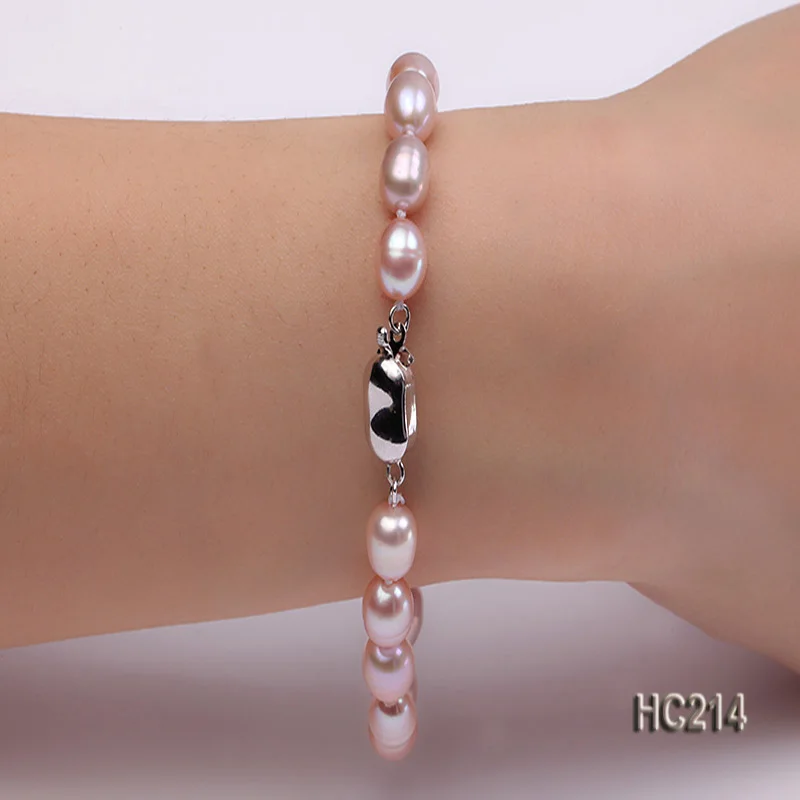 JYX Women Bracelet 7-8mm deep lavender oval natural freshwater pearl bracelet charming bracelets
JYX Women Bracelet 7-8mm deep lavender oval natural freshwater pearl bracelet charming bracelets