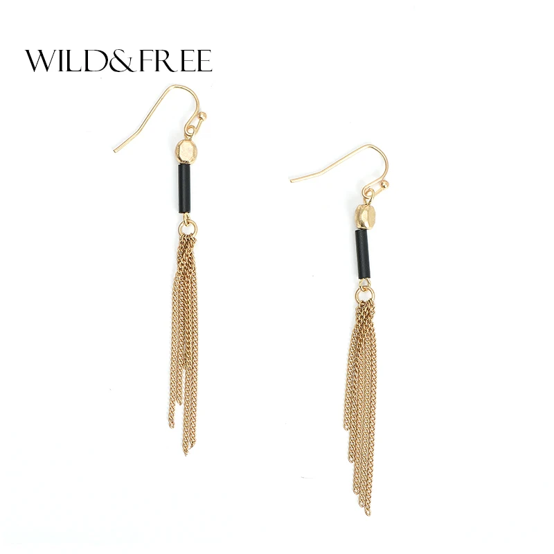 WILD & FREE Delicate Zinc Alloy Tassel Drop Earrings Jewelry For Women Vintage Beaded Black Stone Pendant Long Earrings Female
WILD & FREE Delicate Zinc Alloy Tassel Drop Earrings Jewelry For Women Vintage Beaded Black Stone Pendant Long Earrings Female