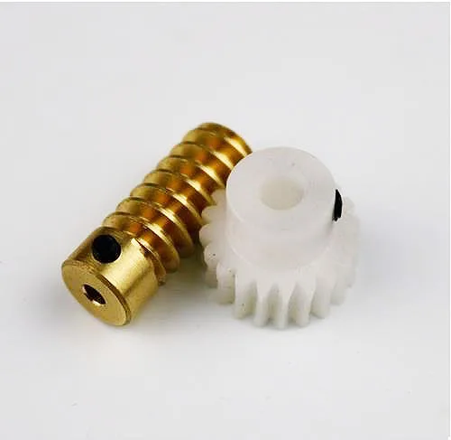0.8M-20T Plastic Worm gear(Outer d:34.5mm hole:5mm) +copper worm rod (D:10mm hole:3mm) DC motor remote control components
0.8M-20T Plastic Worm gear(Outer d:34.5mm hole:5mm) +copper worm rod (D:10mm hole:3mm) DC motor remote control components