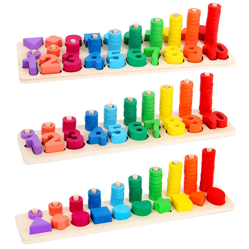 Montessori Rainbow Rings Dominos Wooden Baby Math Toys Counting and Stacking Board Calculate Game Toys Mathematical Baby Gift
Montessori Rainbow Rings Dominos Wooden Baby Math Toys Counting and Stacking Board Calculate Game Toys Mathematical Baby Gift