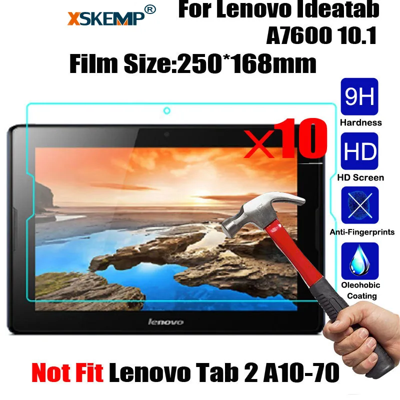 XSKEMP 10 шт./лот устойчивое к царапинам закаленное стекло для Lenovo Ideatab A7600 1