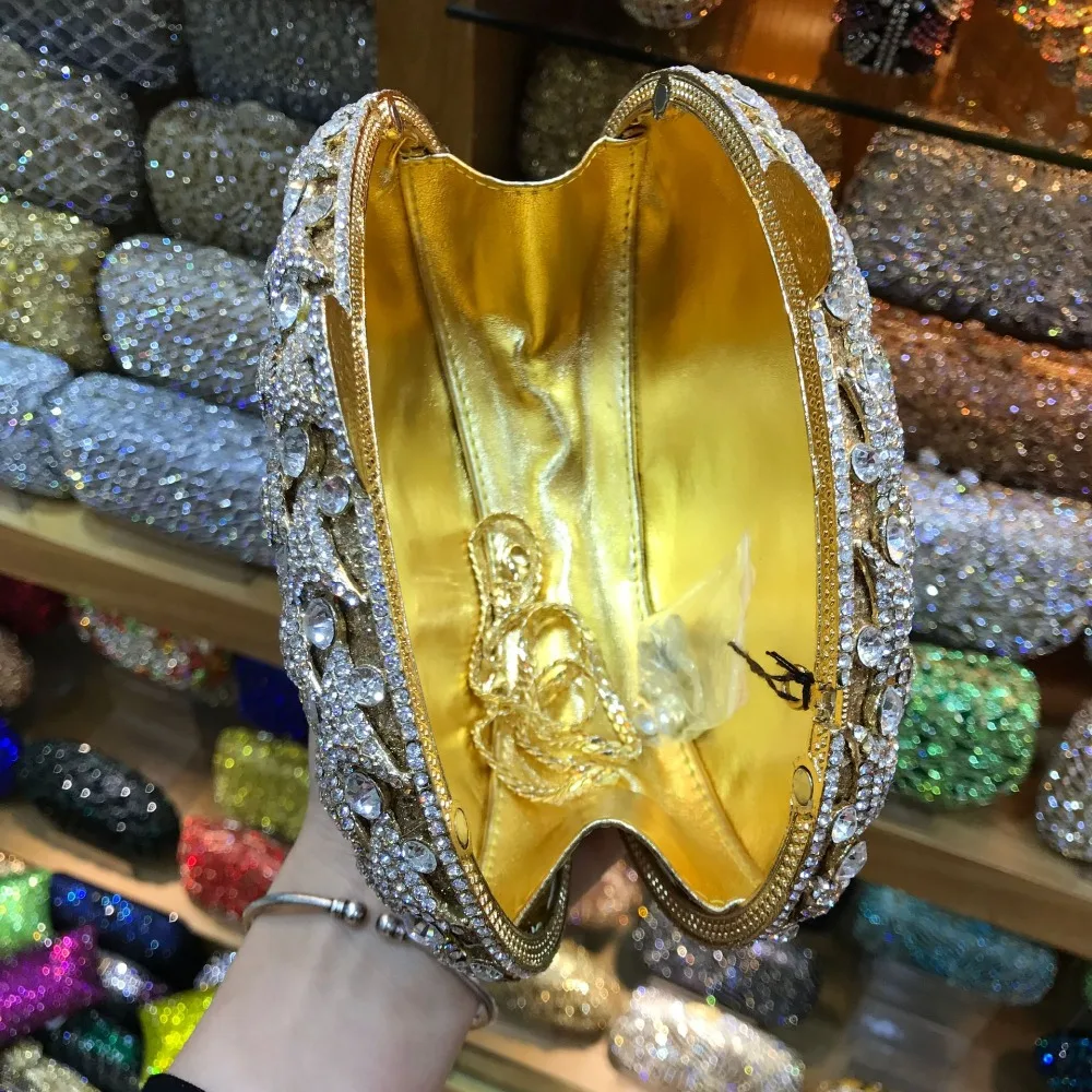Luxury Party Clutch Evening Bags Sliver And Gold Rhinestone Crystal Metal Dinner Bag Diamond Women Diamond Gemstone Handbag
Luxury Party Clutch Evening Bags Sliver And Gold Rhinestone Crystal Metal Dinner Bag Diamond Women Diamond Gemstone Handbag