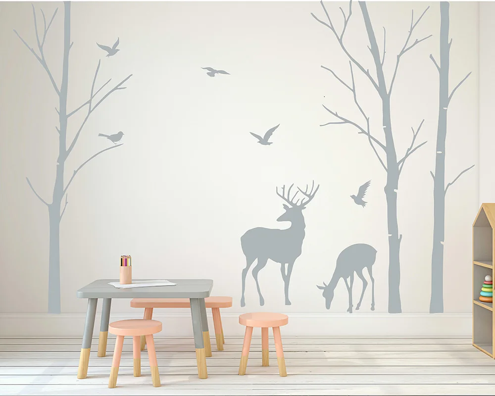 Deer Wall Decals Tree Nursery Wall Art Woodland Nursery Removable Sticker Birch Tree Wall Sticker Birds Tree Wall Decals 721T
Deer Wall Decals Tree Nursery Wall Art Woodland Nursery Removable Sticker Birch Tree Wall Sticker Birds Tree Wall Decals 721T