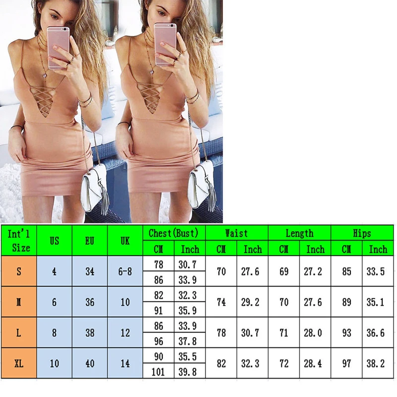 2018 Summer Sexy Fashion Women Dress Party Dress Bandage Deep V-Neck Sleeveless Solid High Waist Sheath Mini Dress Sundress
2018 Summer Sexy Fashion Women Dress Party Dress Bandage Deep V-Neck Sleeveless Solid High Waist Sheath Mini Dress Sundress