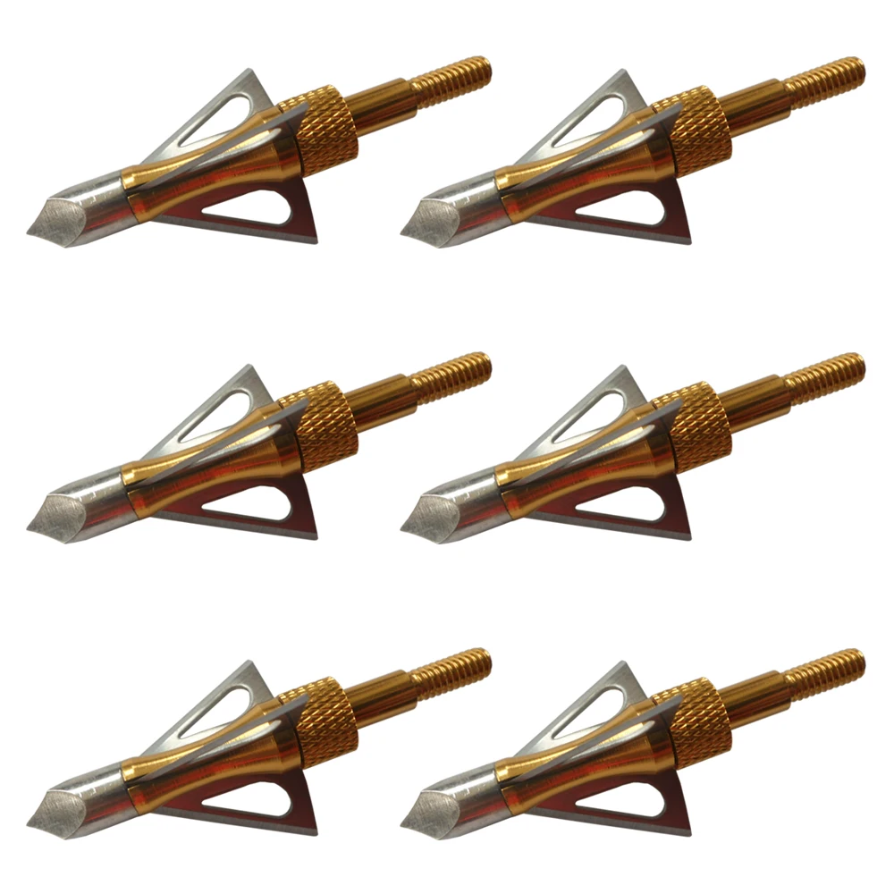 6Pcs Golden Chase Broadheads 100Grain 3 Fixed Steel Blade Fit Compound Bow Crossbow
6Pcs Golden Chase Broadheads 100Grain 3 Fixed Steel Blade Fit Compound Bow Crossbow