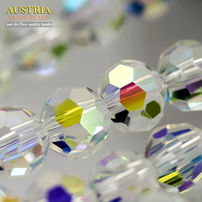 White AB Football Faceted Austrian crystal beads Round sphere glass beads 3MM 4MM 6MM 8MM 10MM 12MM Jewelry bracelet making DIY
White AB Football Faceted Austrian crystal beads Round sphere glass beads 3MM 4MM 6MM 8MM 10MM 12MM Jewelry bracelet making DIY