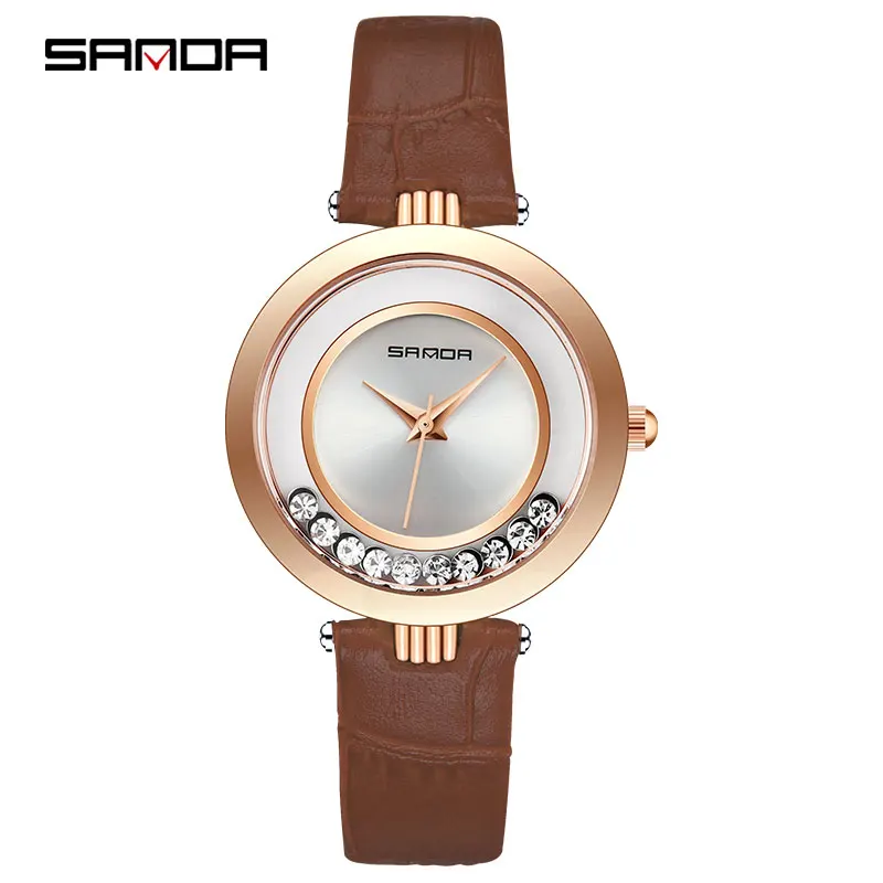 Ladies watches top brand luxury SANDA Fashion leather bracelet diamond female waterproof quartz wristwatch Dress women watch
Ladies watches top brand luxury SANDA Fashion leather bracelet diamond female waterproof quartz wristwatch Dress women watch