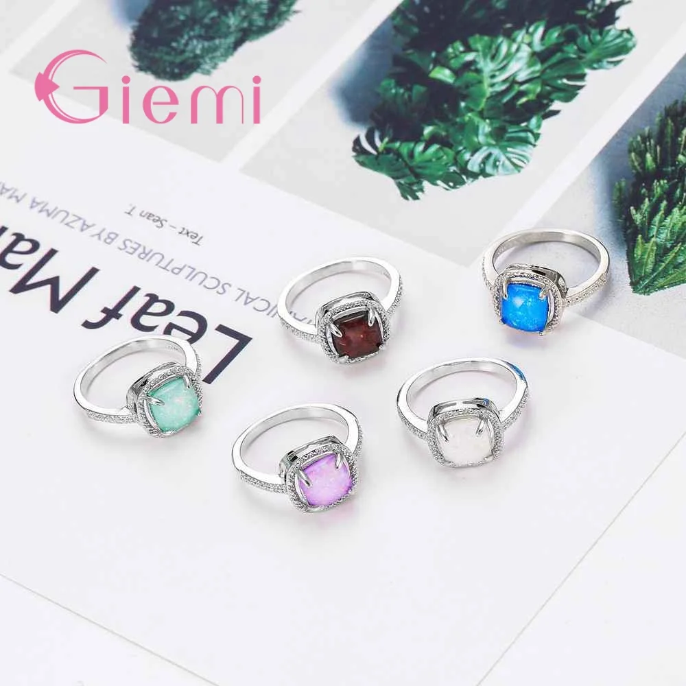 Antique Banquet Jewelry 925 Sterling Silver Women Finger Rings for Wedding Classic Square Opal Crystal Anel for Engagement
Antique Banquet Jewelry 925 Sterling Silver Women Finger Rings for Wedding Classic Square Opal Crystal Anel for Engagement