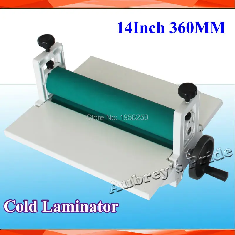 

New 14" 350mm Manual Laminating Machine Photo Vinyl Protect Rubber Cold Mounting Laminator