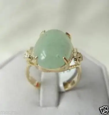 Подлинное благородное зеленое женское кольцо jadeite Размер 7 # 8 9 #> продажа