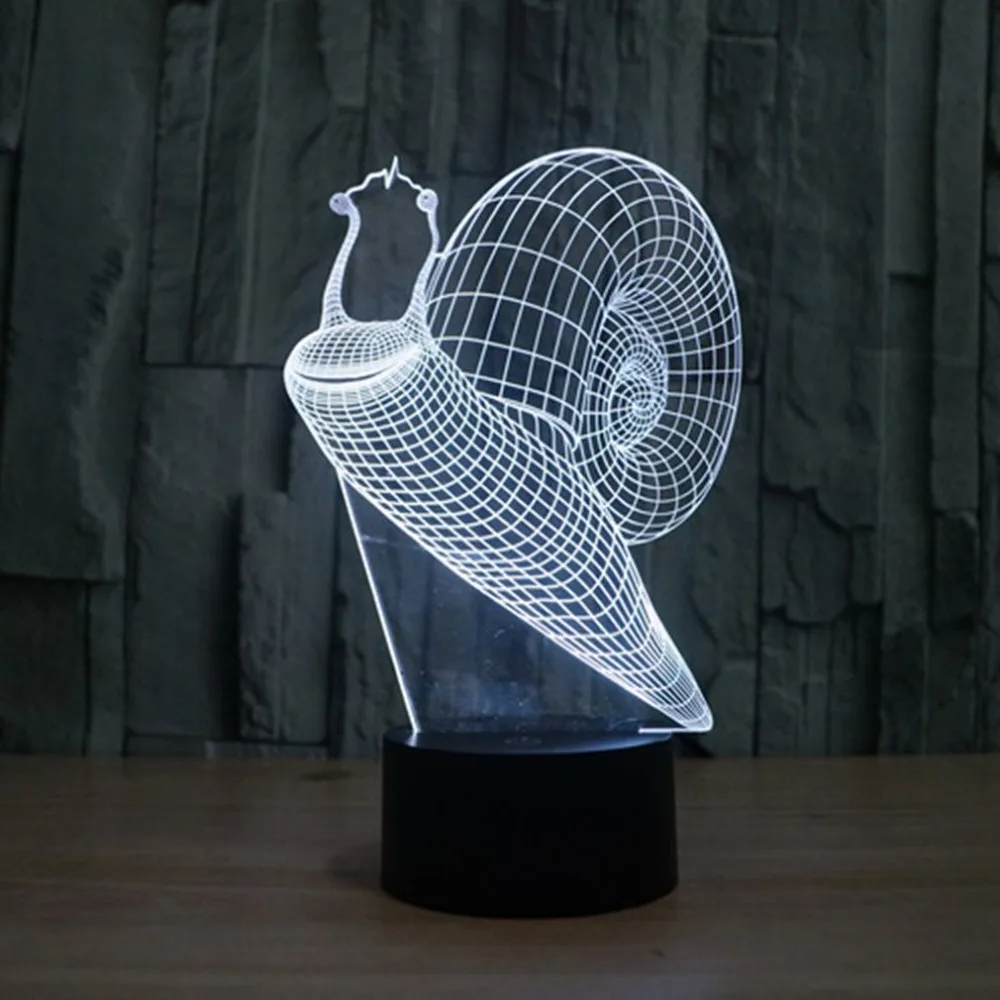 Светодио дный светодиодные маленькие настольные лампы 3D светодио огни красочные