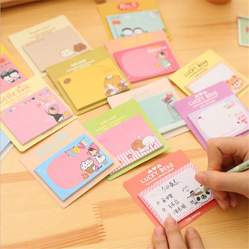 Rilakkuma Memo pad размещение сообщения клеевую Kawaii Стикеры бумага Papelaria клейкая для