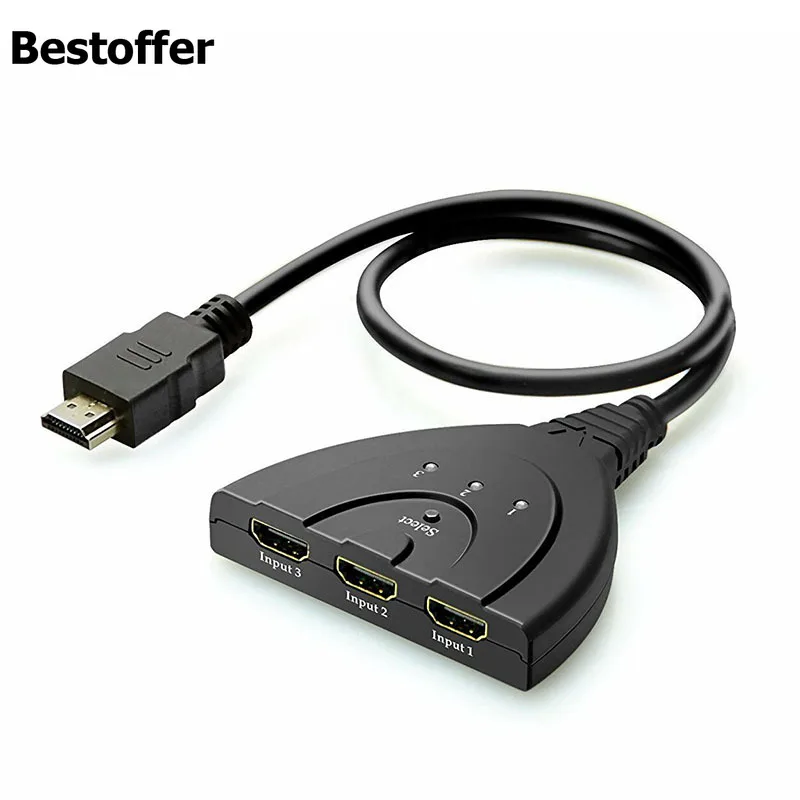 1080P HDMI Port MALE to 3 FEMALE Splitter Cable IN 1 OUT for HDTV DVD Xbox 360 | Электроника