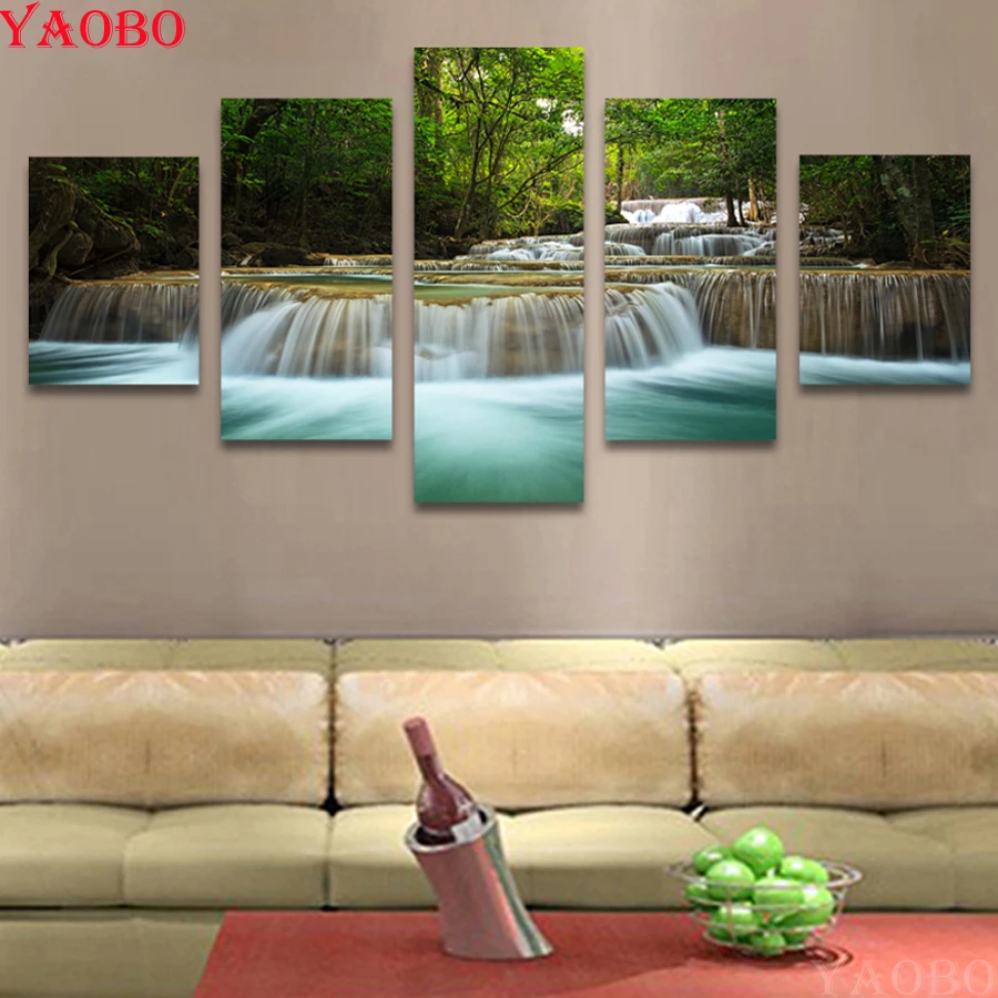 5D diy Diamond Embroidery sale 5 Piece Waterfall landscape Diamond Painting Full Square/Round Drill Mosaic Decor Christmas gifts
5D diy Diamond Embroidery sale 5 Piece Waterfall landscape Diamond Painting Full Square/Round Drill Mosaic Decor Christmas gifts