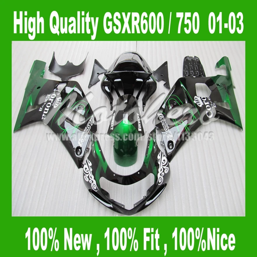 GSXR750 K1 01 02 03 Green black GSXR 600 750 2001 02 03 Fairing parts K1 Fairings for SUZUKI GSXR600 750 01 02 03
GSXR750 K1 01 02 03 Green black GSXR 600 750 2001 02 03 Fairing parts K1 Fairings for SUZUKI GSXR600 750 01 02 03