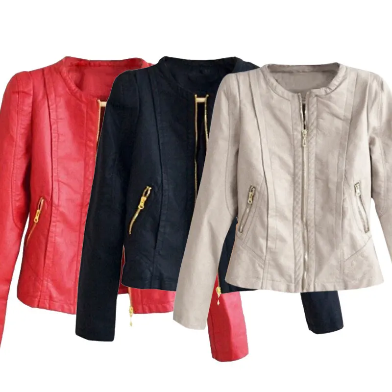2018 Fashion Jackets Women Spring Autumn Zipper Motorcycle Coat Round Neck Pu Jacket Slim Tops Casaco Feminino Jaqueta Feminina
2018 Fashion Jackets Women Spring Autumn Zipper Motorcycle Coat Round Neck Pu Jacket Slim Tops Casaco Feminino Jaqueta Feminina