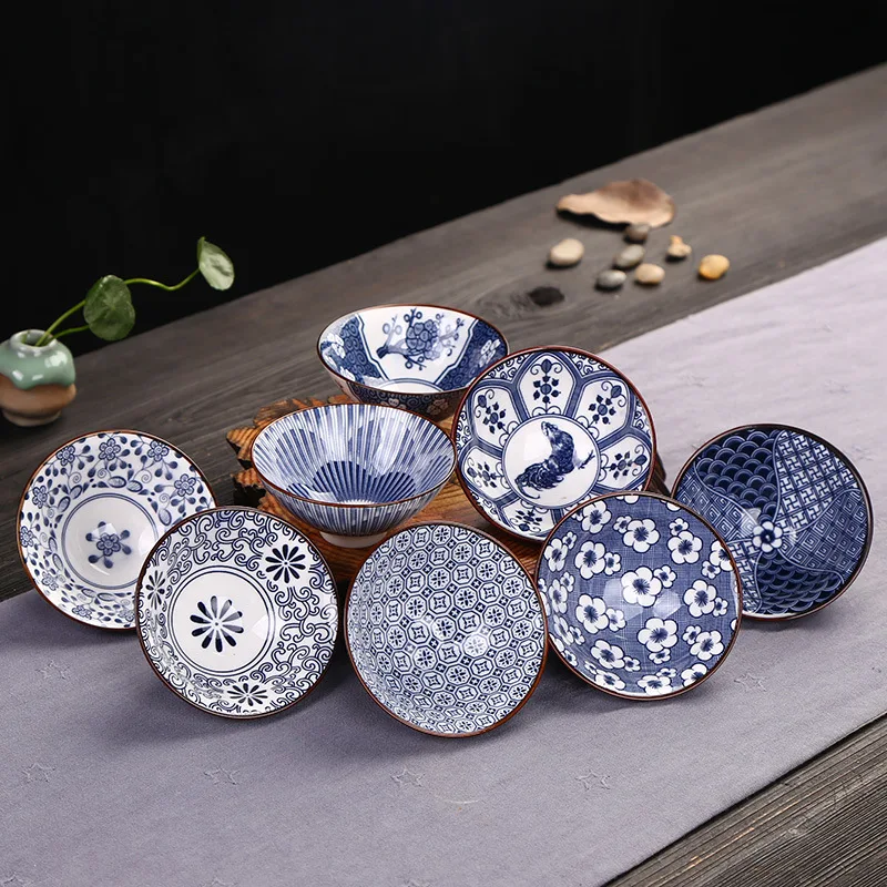 

Dehua ceramic hand-painted kung fu cup underglaze color tea cup blue and white porcelain bowl hat cup home leisure tea set